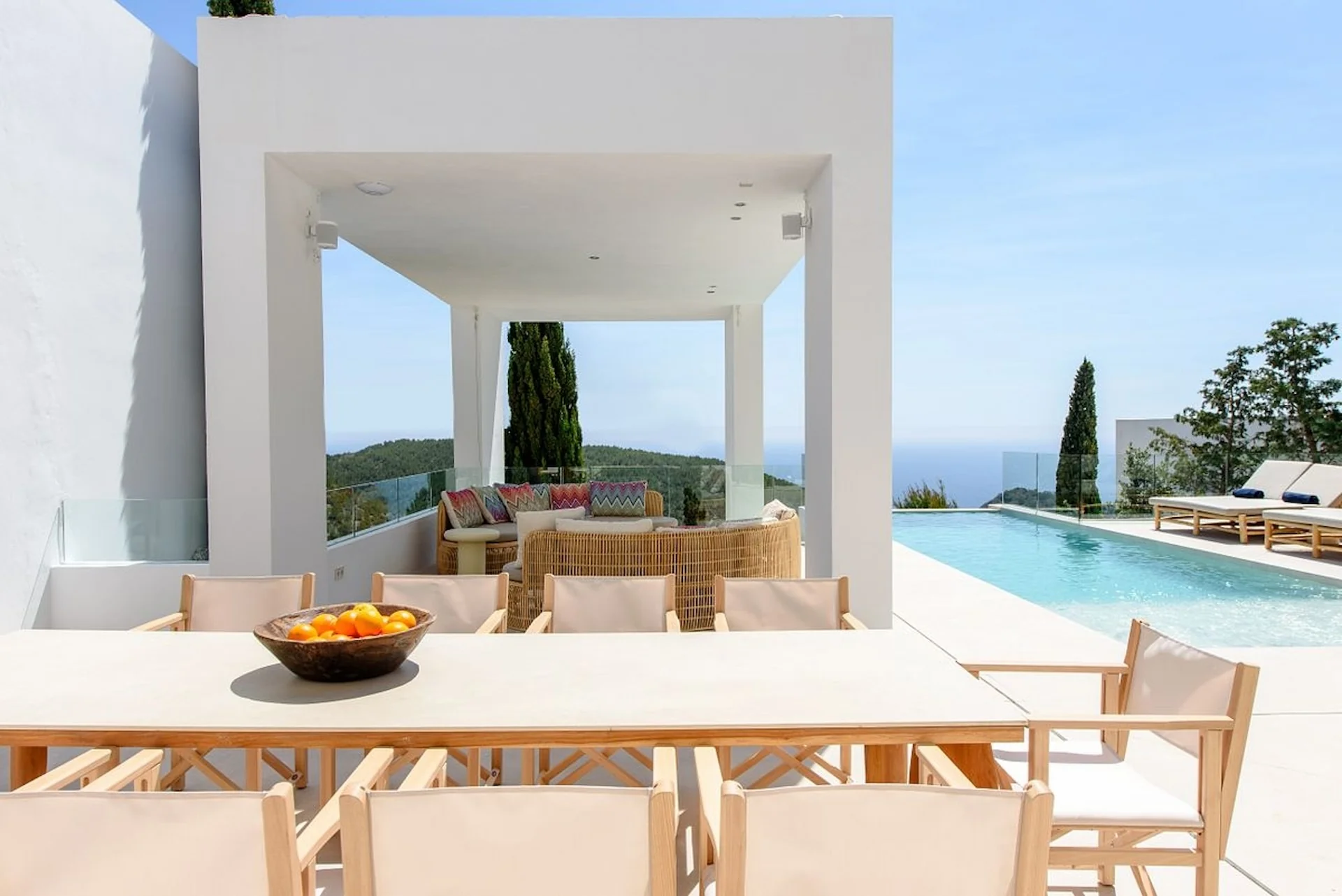 Dining under the stars in the outdoor patio of Can Cypress