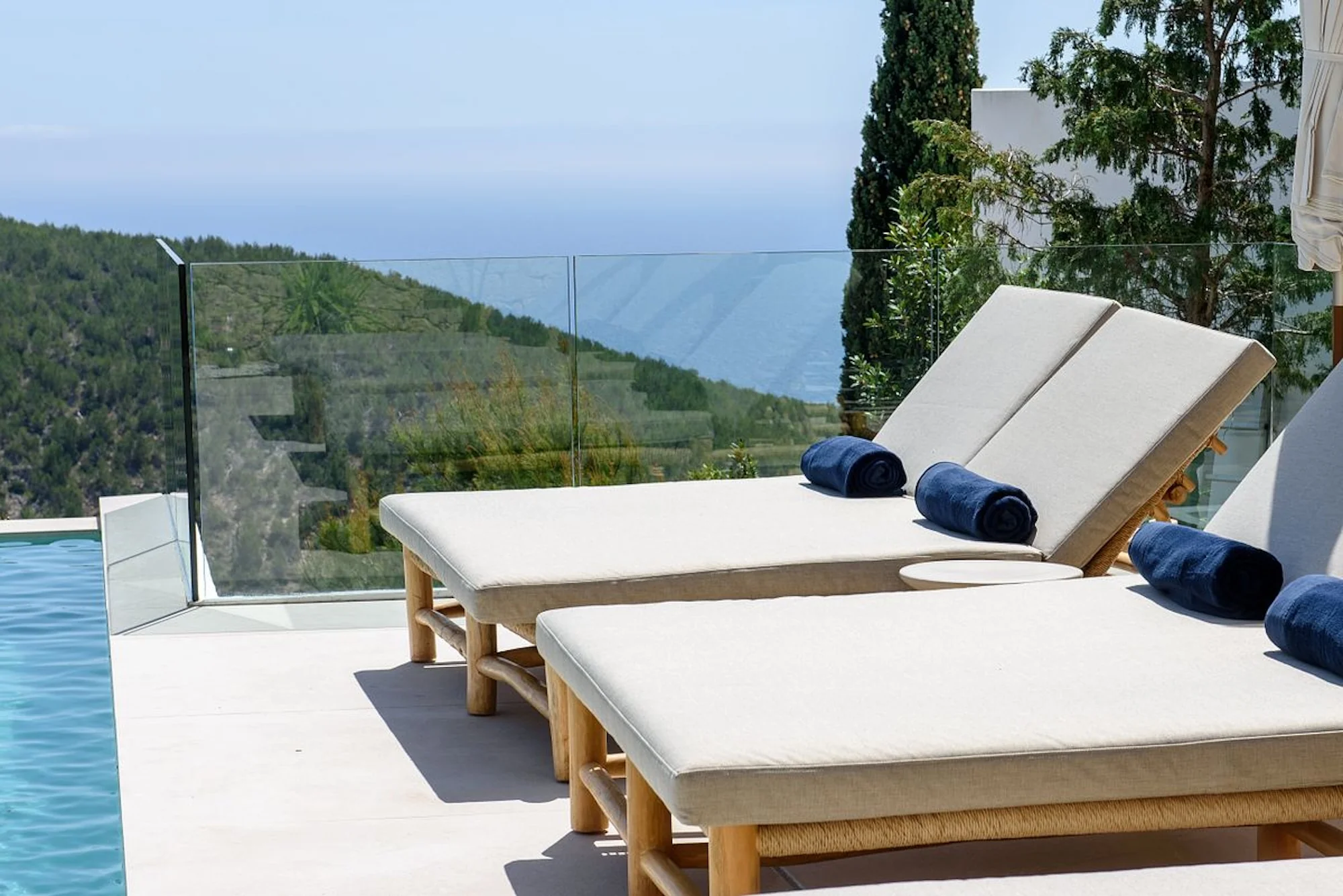 Villa Can Cypress exterior view surrounded by Mediterranean vegetation